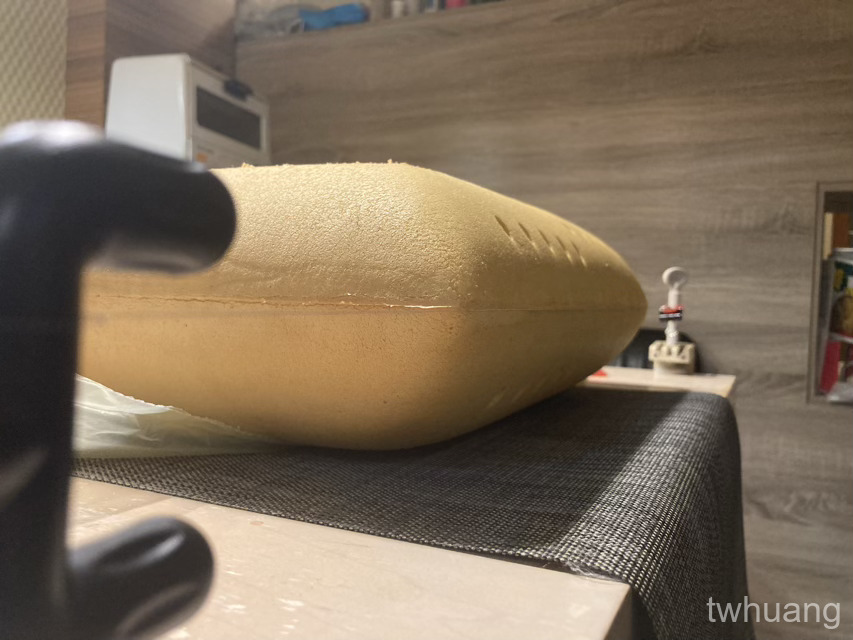 cutting through the pillow